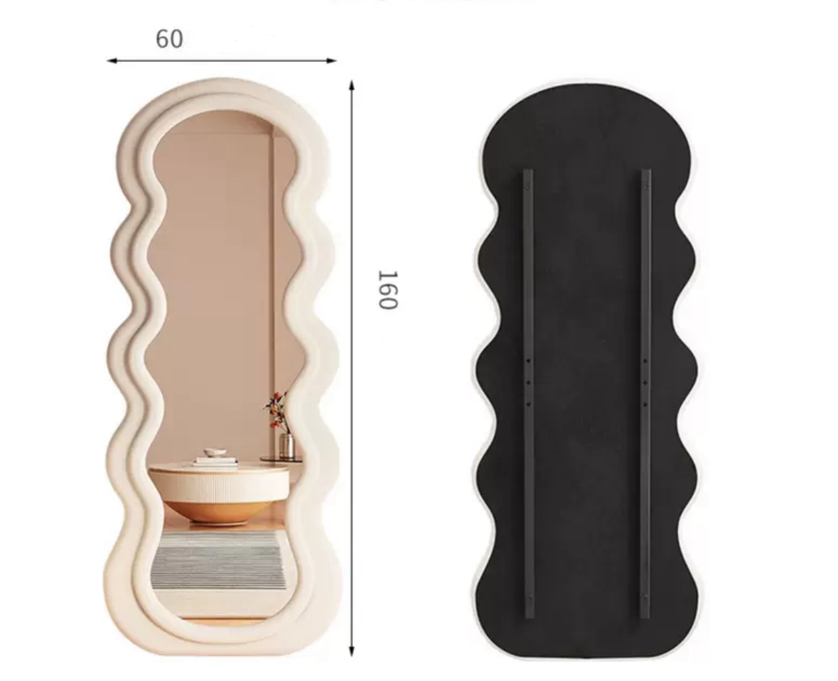 INS Style WaveShaped FullLength Floor Mirror Stylehome