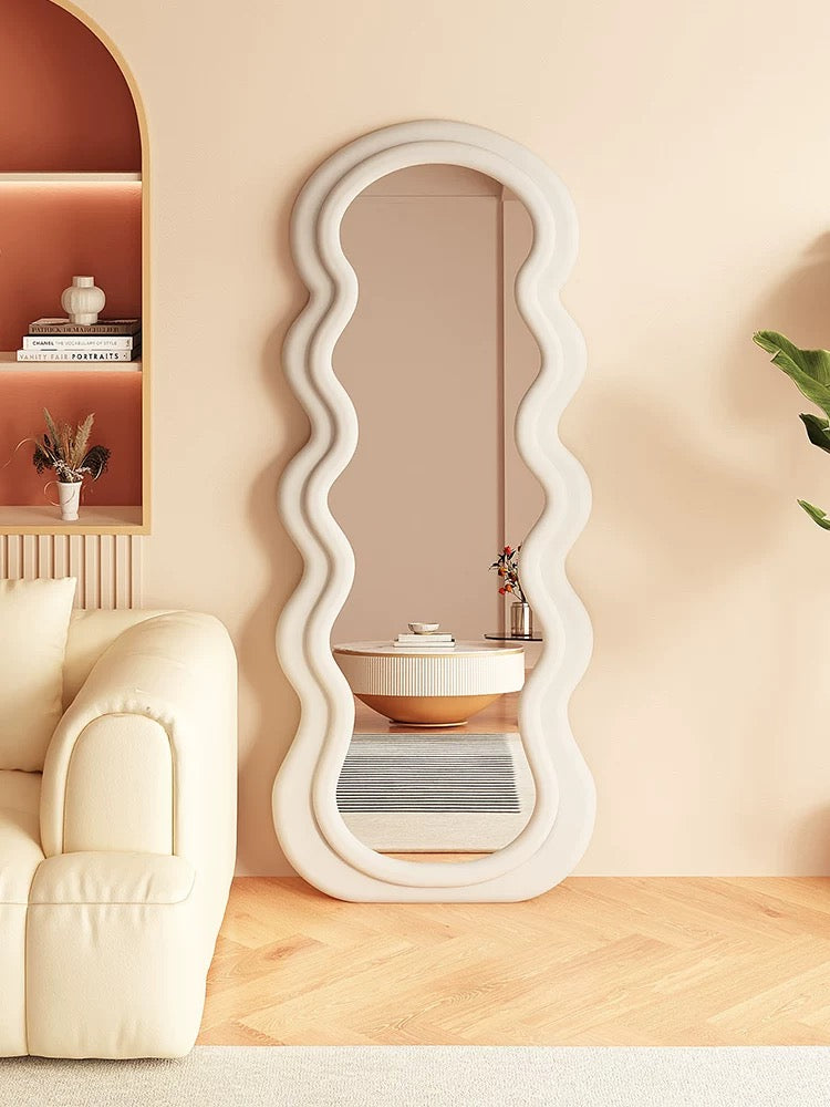 INS Style WaveShaped FullLength Floor Mirror Stylehome